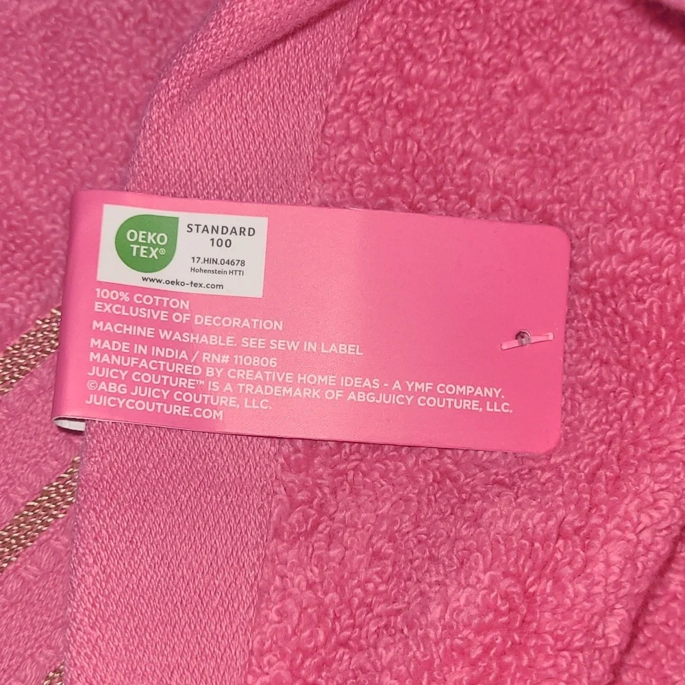 Juicy Couture Pink Bath & Hand Towels Set